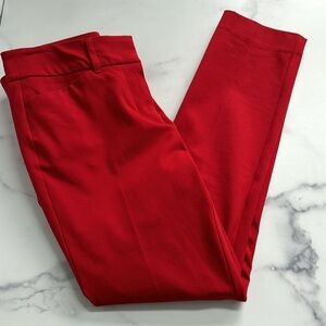 Loft Outlet Red Skinny Ankle Petite Pants Size 6P